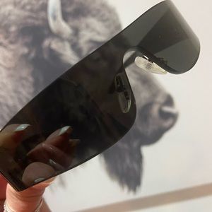 Balenciaga MONO RECTANGLE SUNGLASSES IN BLACK